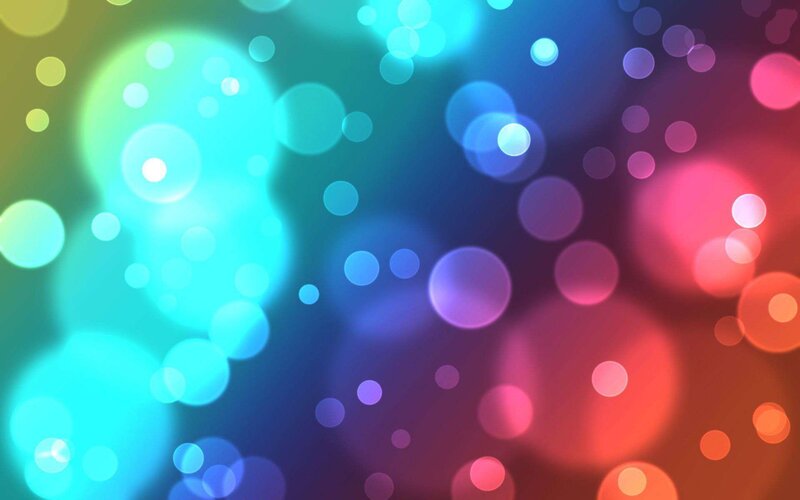 Colorful Bokeh Circles — Blue, Vibrant, Abstract