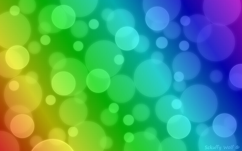 Colorful Bokeh Circles — Green, Vibrant, Abstract, Rainbow
