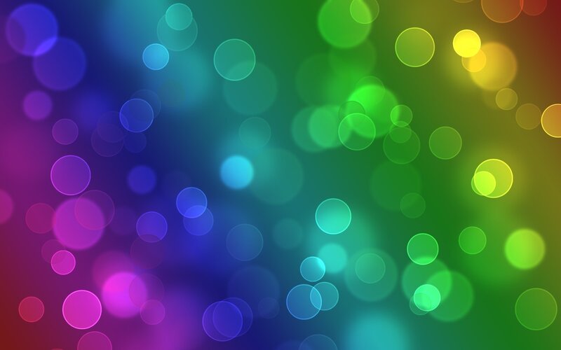 Colorful Bokeh Circles — Green, Vibrant, Abstract