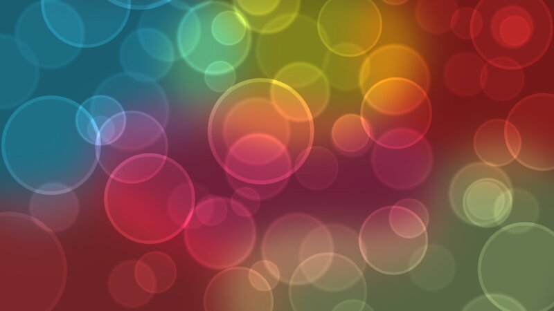Colorful Bokeh Circles — Red, Vibrant, Abstract