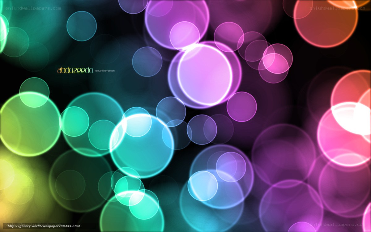 colorful bokeh circles