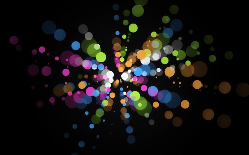 colorful bokeh explosion