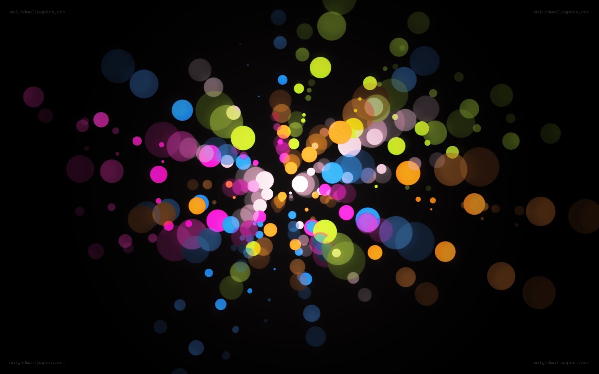 colorful bokeh light burst