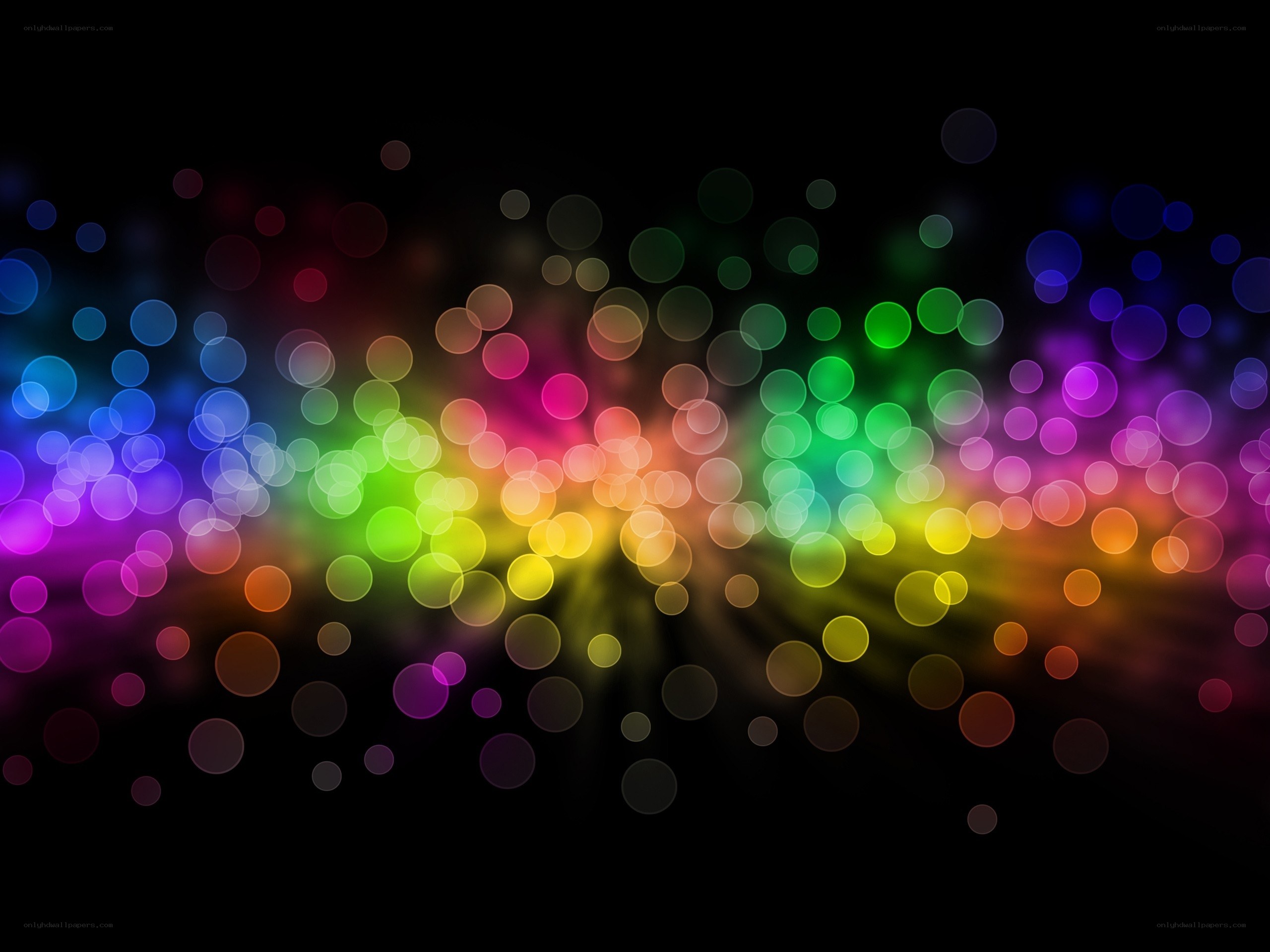 colorful bokeh light burst