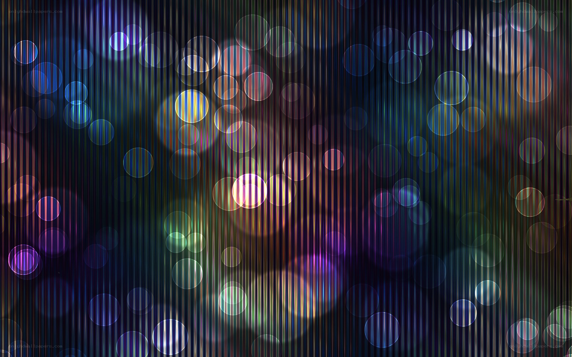 colorful bokeh light circles