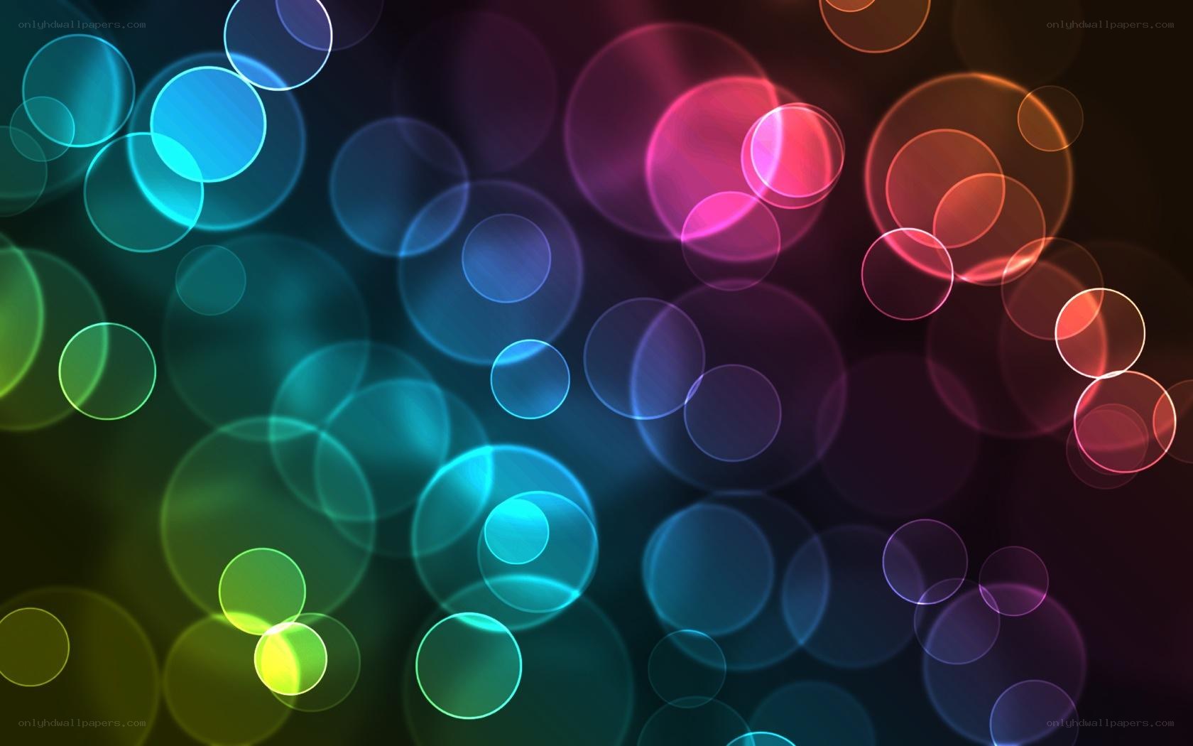 colorful bokeh light circles