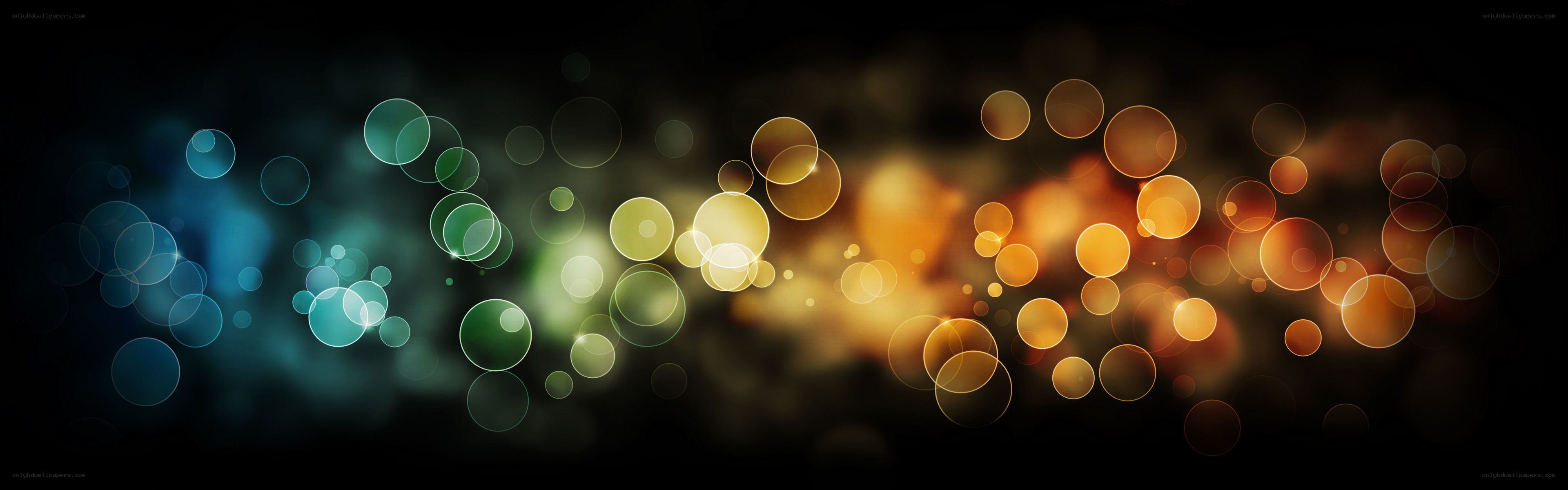 colorful bokeh light circles