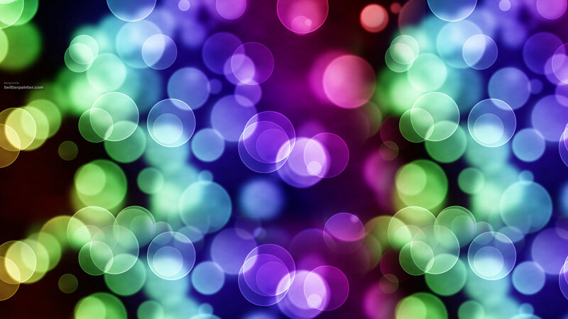 colorful bokeh light circles