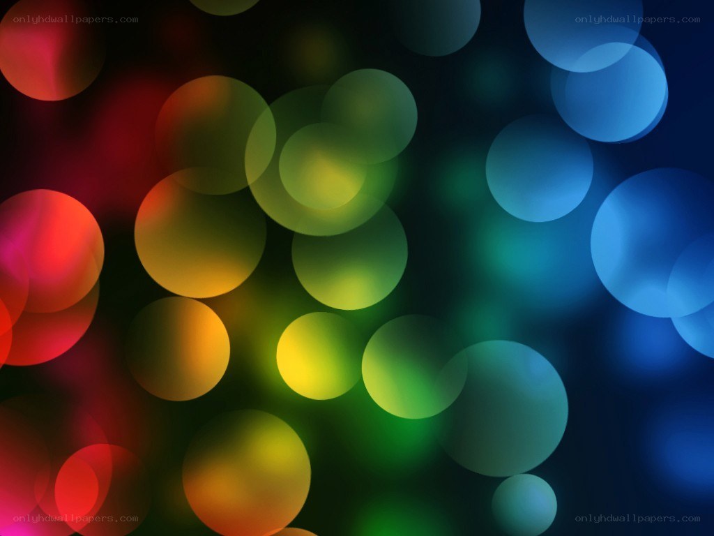 colorful bokeh light circles