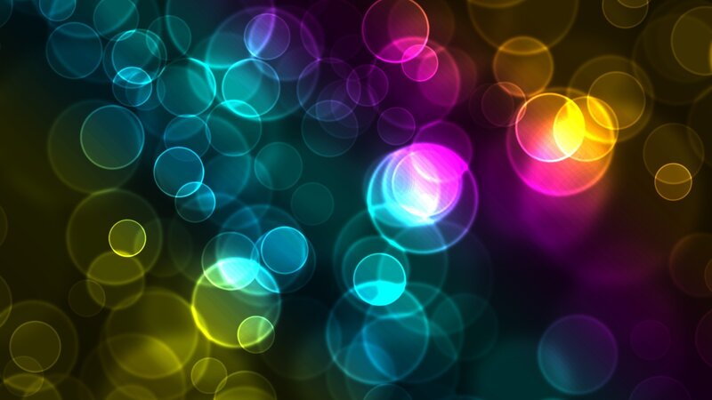 colorful bokeh light circles