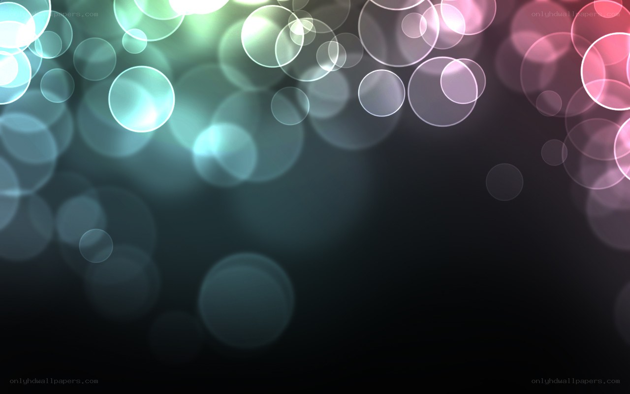 colorful bokeh light circles