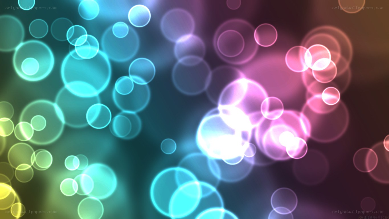 colorful bokeh light circles