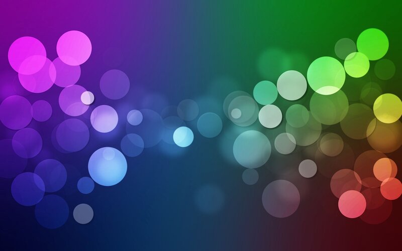 colorful bokeh light circles