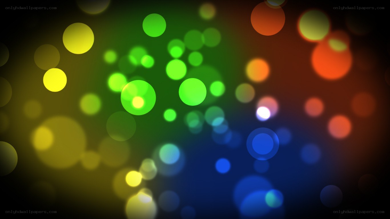colorful bokeh light circles