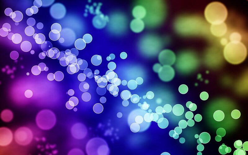 colorful bokeh light circles