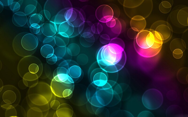 colorful bokeh light circles