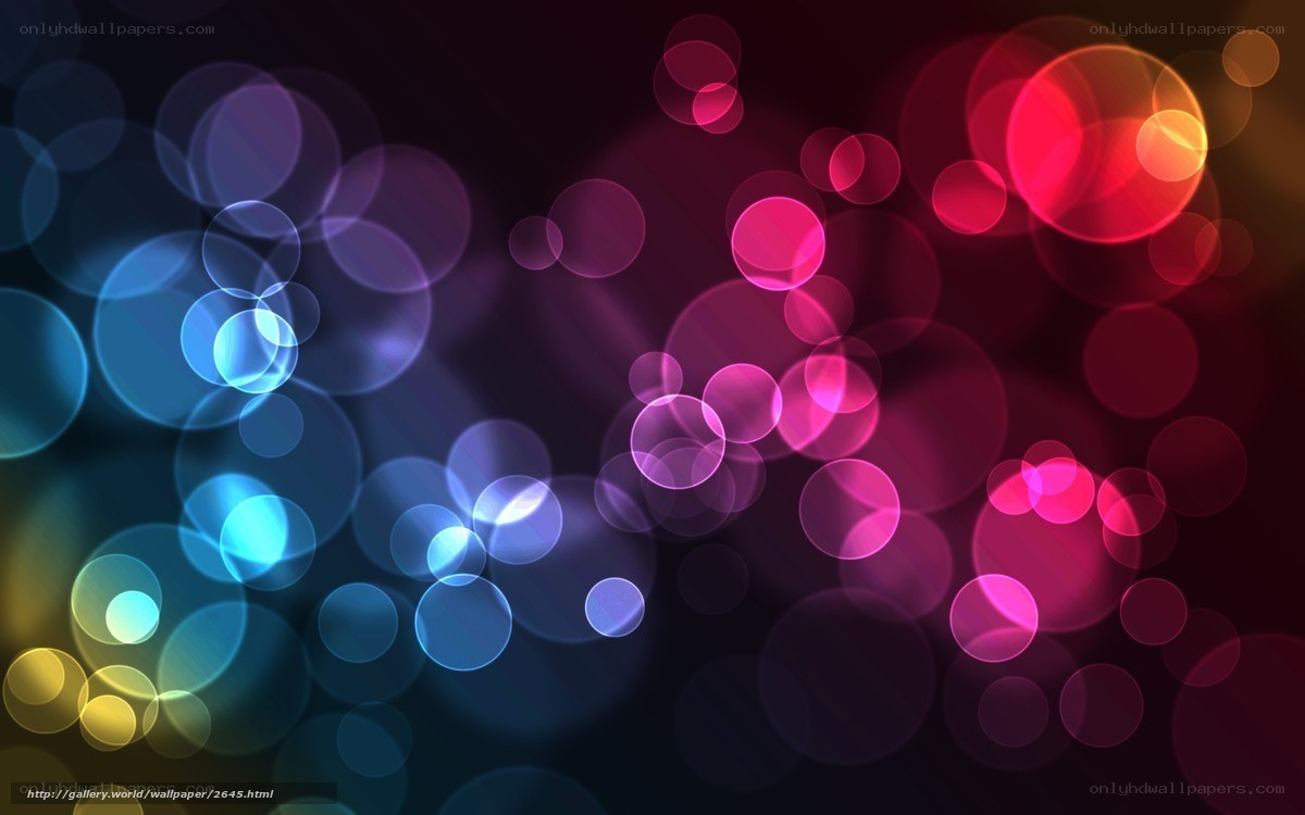 Colorful bokeh light circles