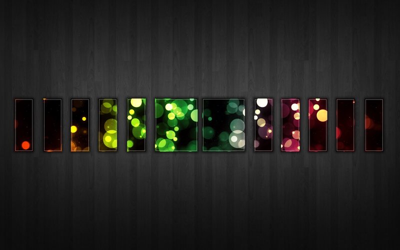 Colorful bokeh light panels