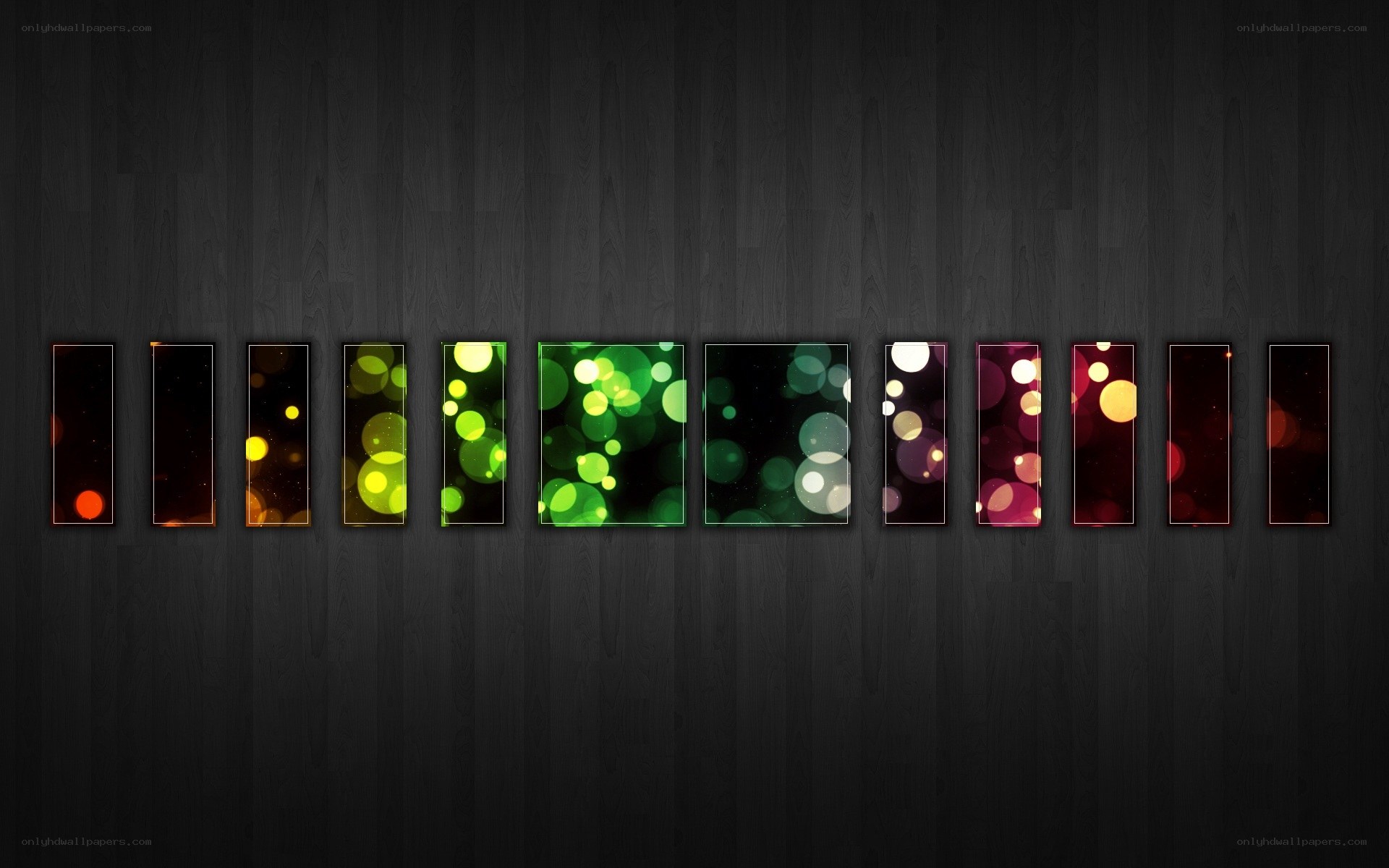 Colorful bokeh light panels