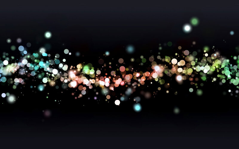 colorful bokeh light particles