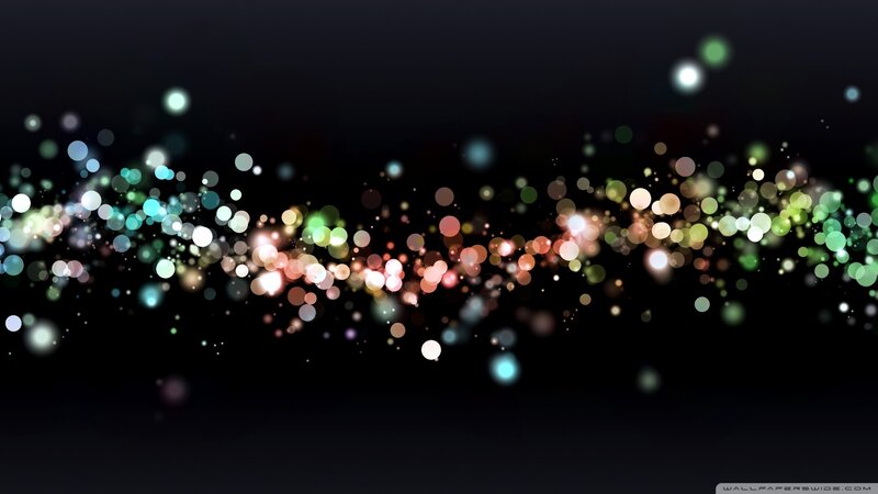 colorful bokeh light particles