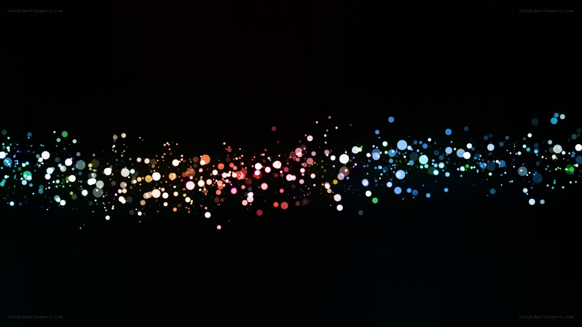 colorful bokeh light particles