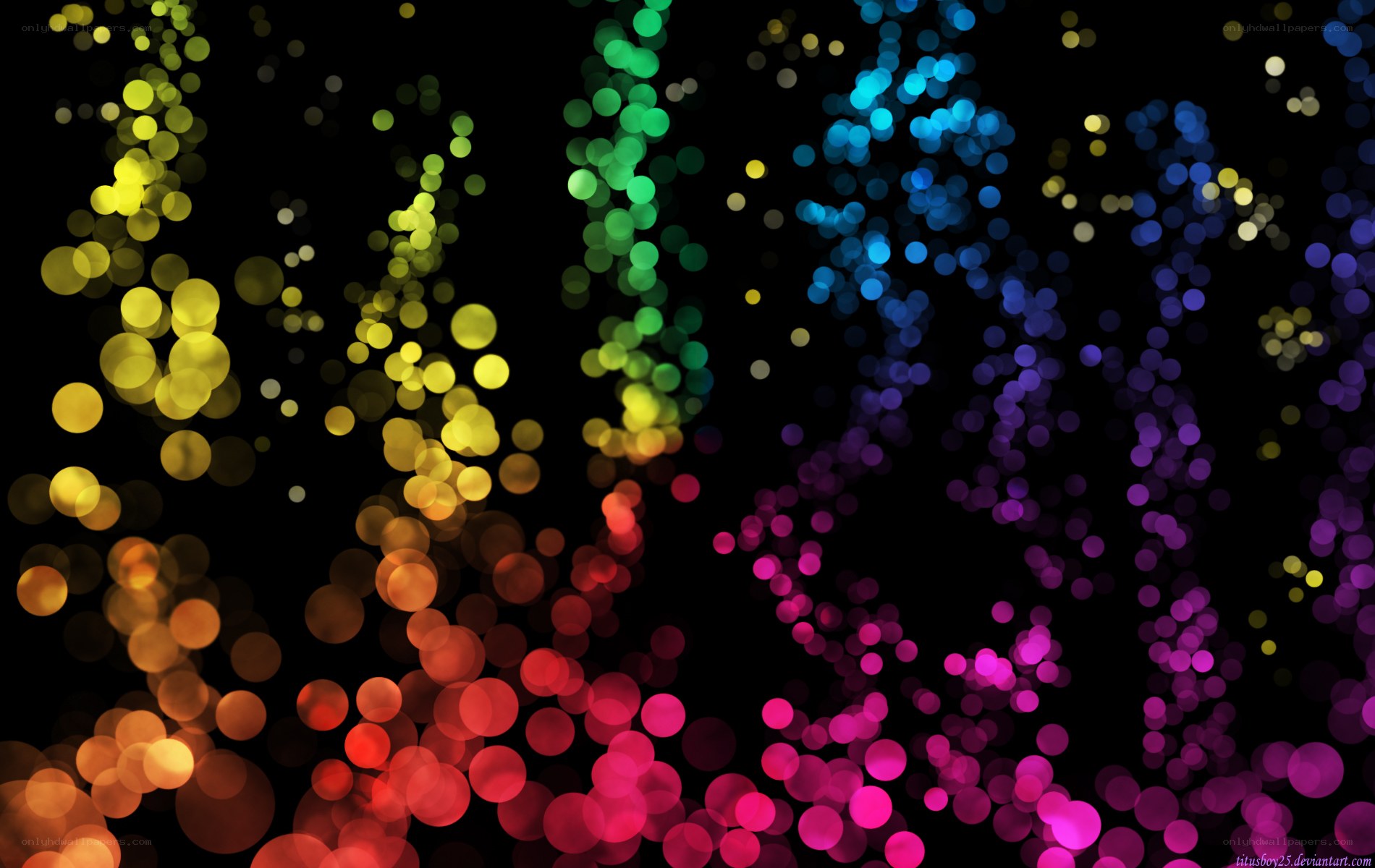colorful bokeh light trails