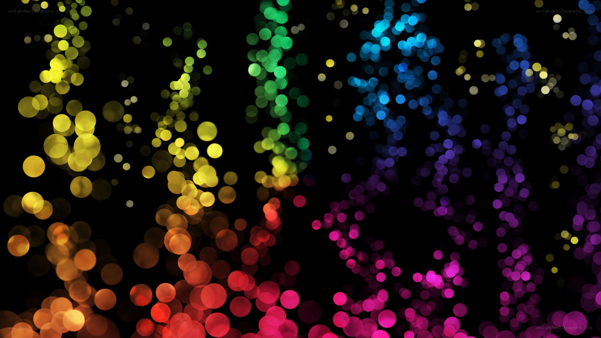 colorful bokeh light trails