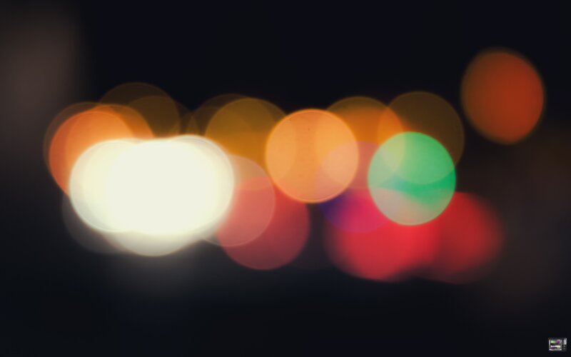 colorful bokeh lights at night