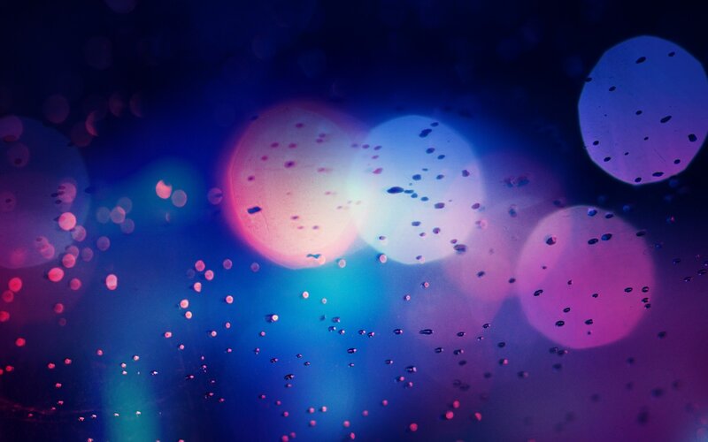 colorful bokeh lights at night