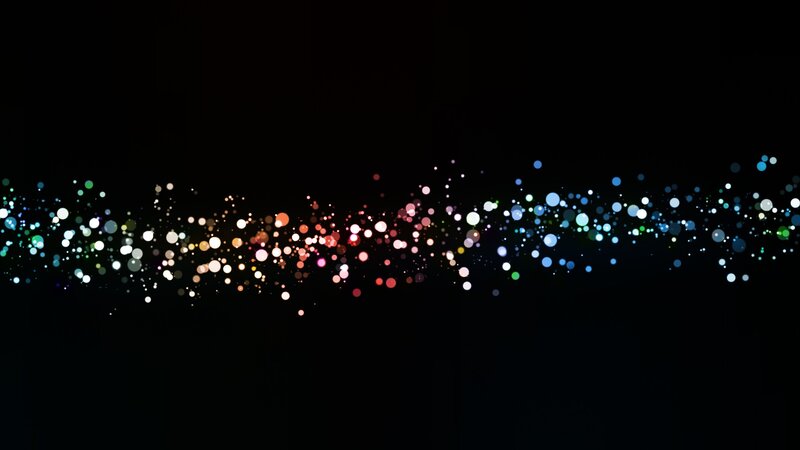 Colorful Bokeh Lights — Black, Calm, Abstract, Particles, Dark Background, White
