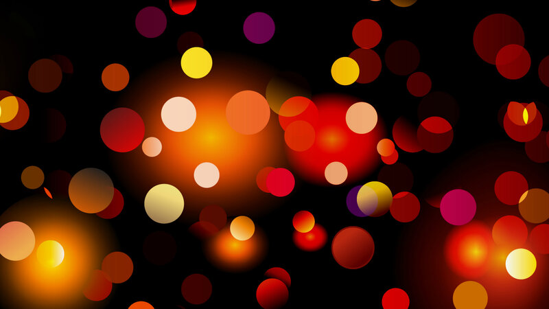 Colorful Bokeh Lights — Black, Vibrant