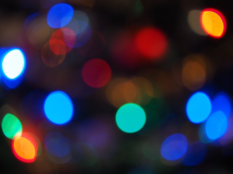 Colorful Bokeh Lights — Blue, Abstract
