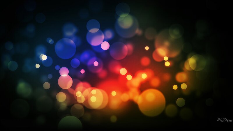 Colorful Bokeh Lights — Blue, Calm