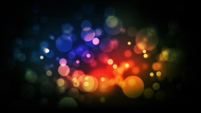 Colorful Bokeh Lights — Blue, Dreamy, Night, Abstract