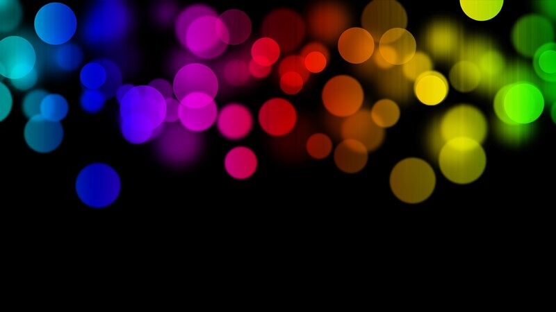 Colorful Bokeh Lights — Blue, Vibrant, Abstract, Circles, Dark Background