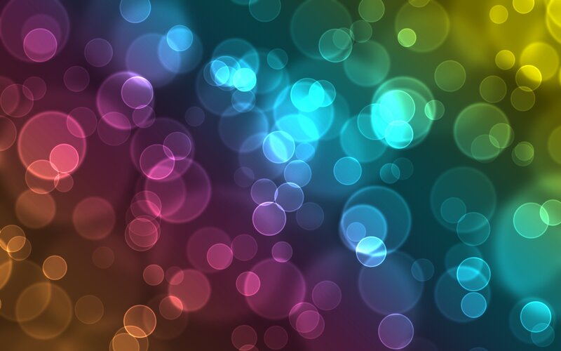 Colorful Bokeh Lights — Blue, Vibrant, Abstract, Circles, Light, Glow