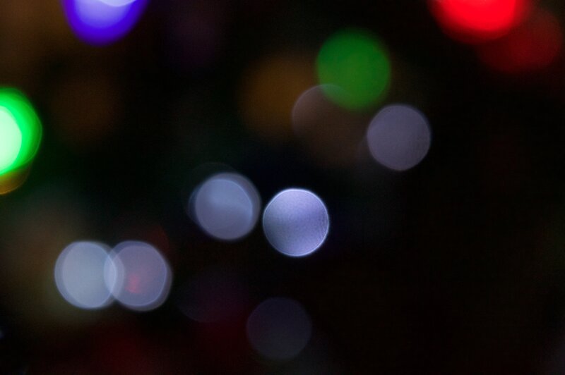 Colorful Bokeh Lights — Green, Abstract