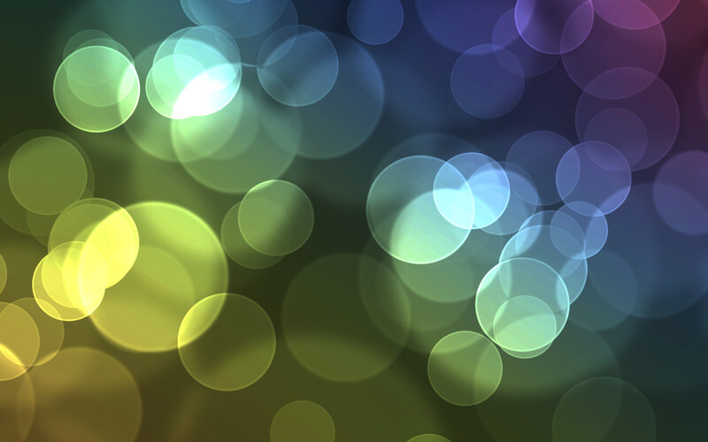 Colorful Bokeh Lights — Green, Calm