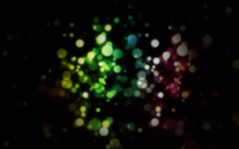 Colorful Bokeh Lights — Green, Dreamy, Night