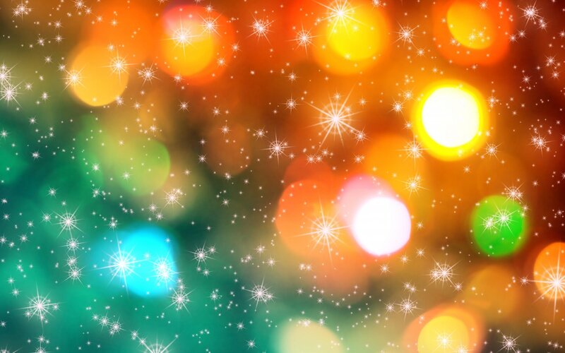Colorful Bokeh Lights — Green, Festive