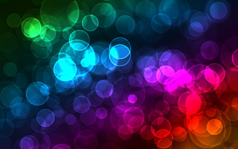 Colorful Bokeh Lights — Green, Vibrant, Abstract, Circles, Light