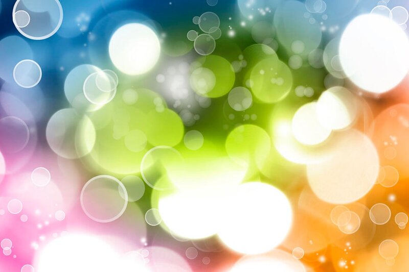 Colorful Bokeh Lights — Green, Vibrant, Abstract, Circles, Sparkles