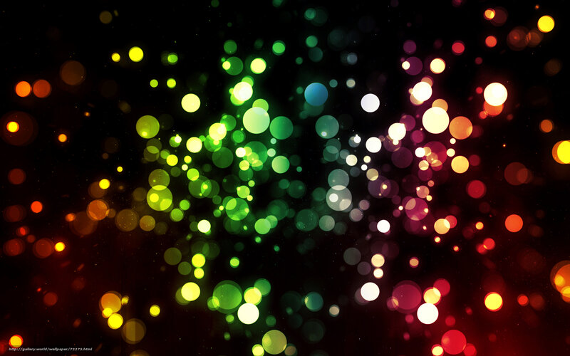 Colorful Bokeh Lights — Green, Vibrant, Abstract, Particles
