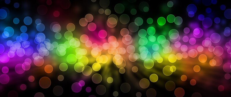 Colorful Bokeh Lights — Green, Vibrant, Abstract, Rainbow
