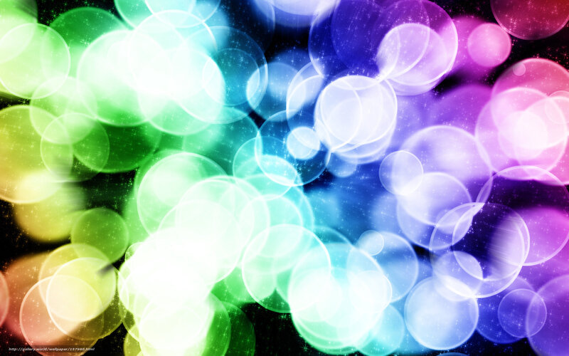 Colorful Bokeh Lights — Green, Vibrant, Abstract, Stars