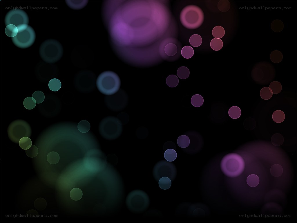 colorful bokeh lights on black