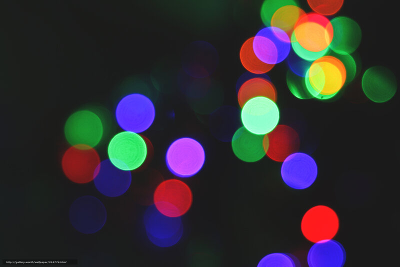 Colorful Bokeh Lights — Red, Abstract, Night
