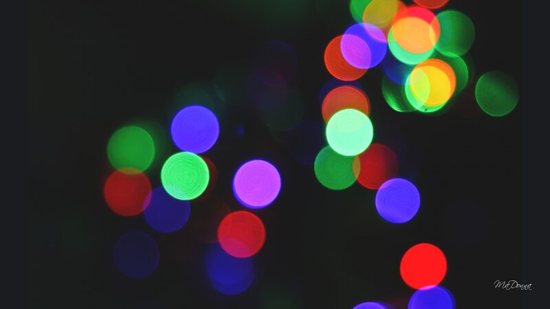 Colorful Bokeh Lights — Red, Abstract