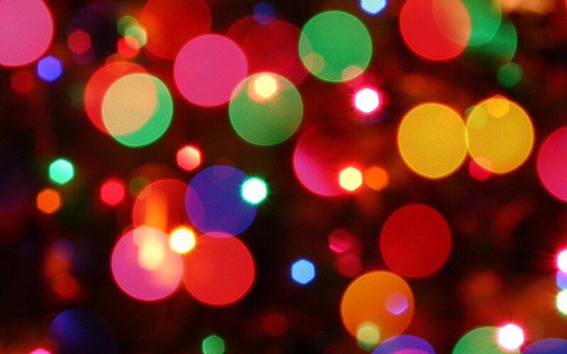 Colorful Bokeh Lights — Red, Festive, Night
